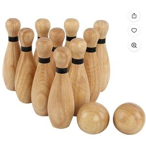 Classic Wooden Bowling Set - new